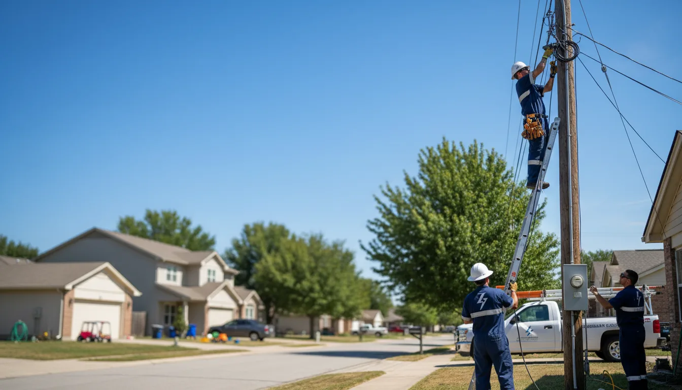 Residential electrician providing installation services in Ramona, OK